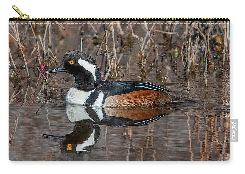 Nature Carry-all Pouch featuring the photograph Male Hooded Merganser DWF0231 by Gerry Gantt
