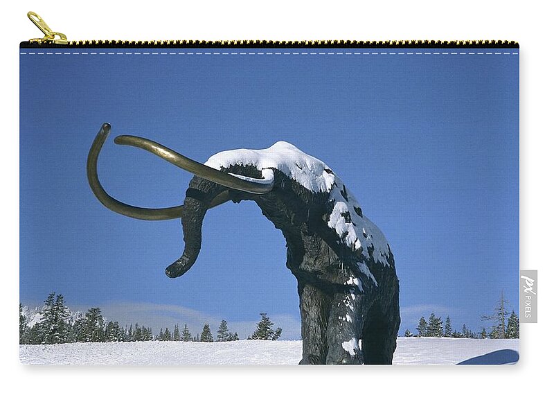 Snow Capped Zip Pouch featuring the photograph Snow Capped Woolly - Mammoth Mountain Ski Area, Mammoth Lakes, California by Bonnie Colgan