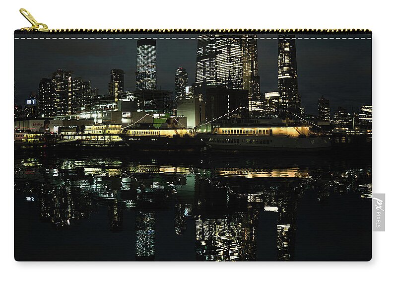 Manhattan Zip Pouch featuring the photograph Manhattan at Night 1 by Ron Long Ltd Photography