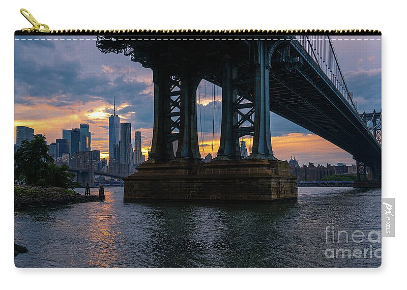 2020 Zip Pouch featuring the photograph Manhattan at Sunset by Stef Ko