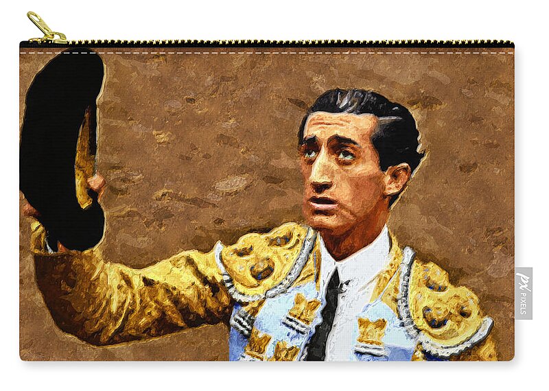 Spanish Carry-all Pouch featuring the digital art Manolete by Marisol VB