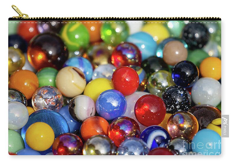Marble Zip Pouch featuring the photograph Marbles by Vivian Krug Cotton