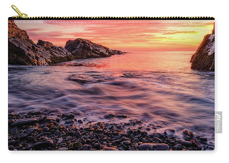 New Hampshire Zip Pouch featuring the photograph Marginal Ways by Jeff Sinon