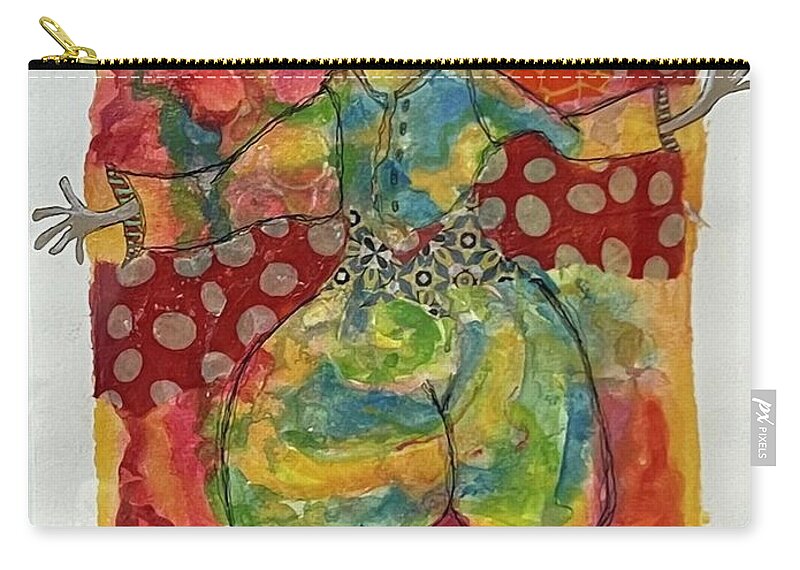  Zip Pouch featuring the painting Market Clothes by Theresa Marie Johnson