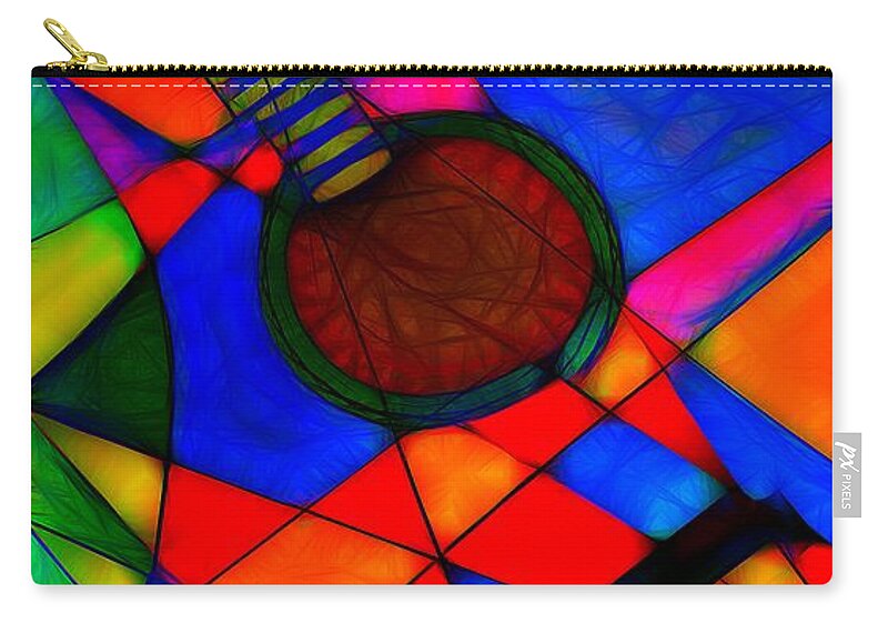  Zip Pouch featuring the mixed media Mark's Painting by Mark J Dunn