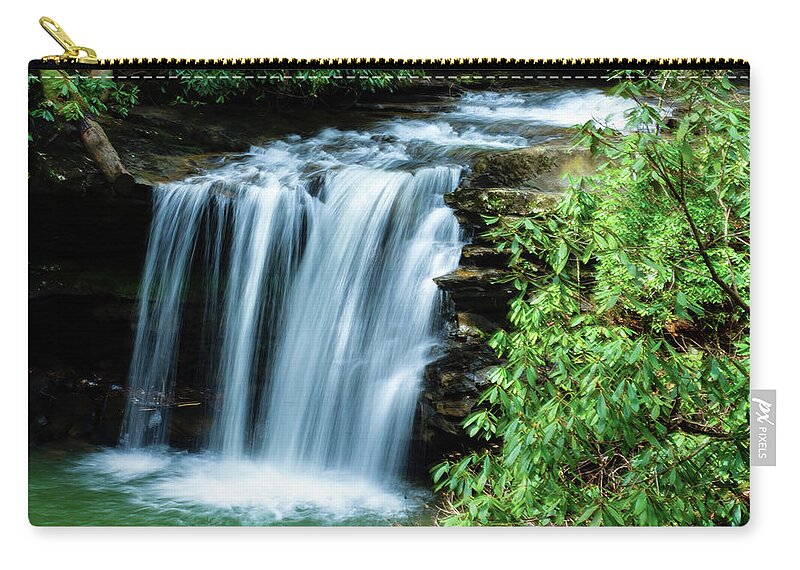 Waterfalls Zip Pouch featuring the photograph Marsh Fork Falls by Flees Photos