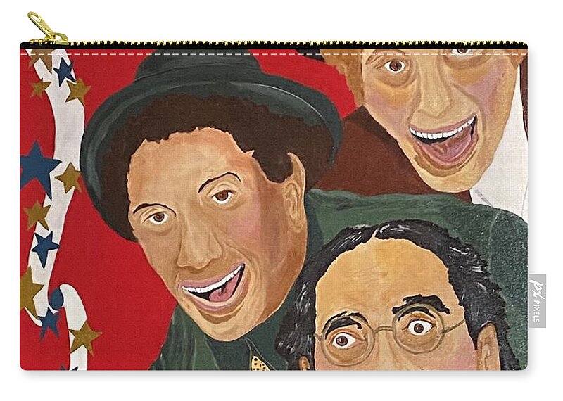  Carry-all Pouch featuring the painting Marx Brother Hollwood by Bill Manson