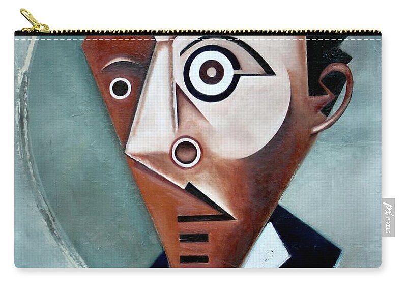 Langston Hughes Carry-all Pouch featuring the painting Mask of the Black Pierrot / Langston Hughes by Martel Chapman
