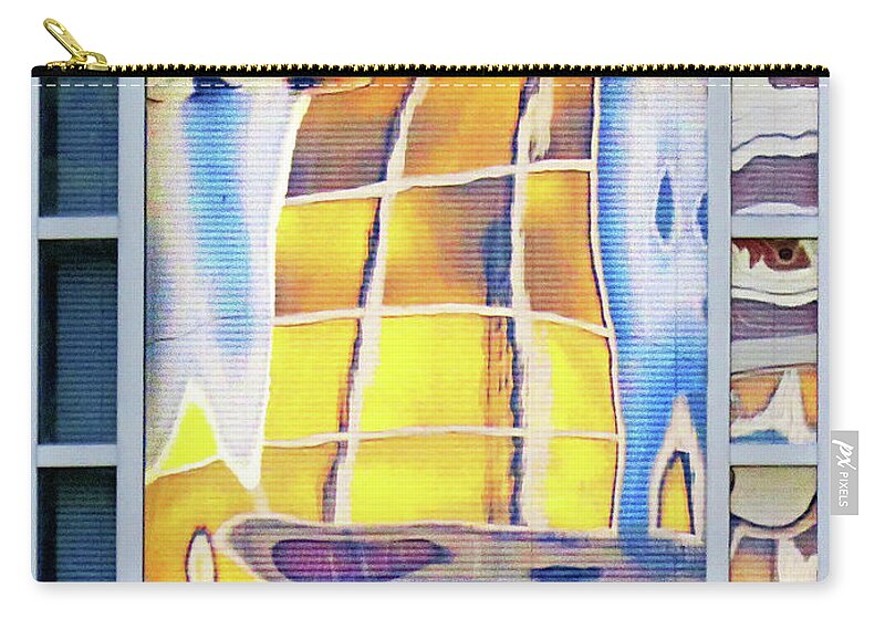Window Zip Pouch featuring the photograph Masks by Pat Miller