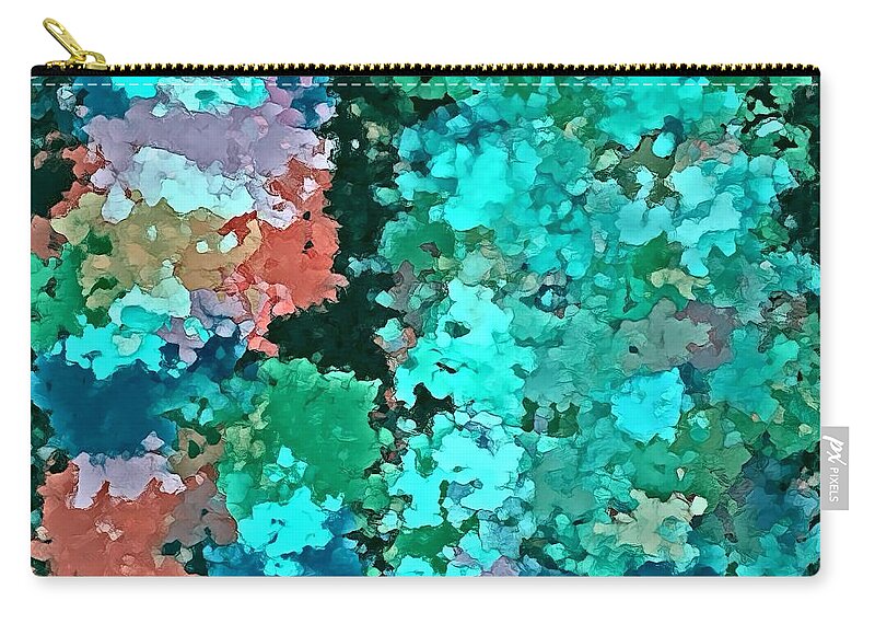 Materialize Zip Pouch featuring the digital art Materialize by Rachel Hannah