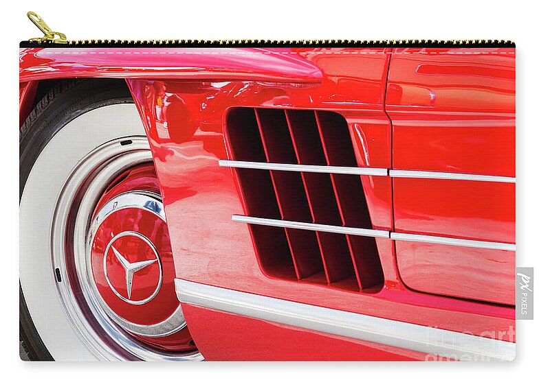 1961 Mercedes Benz 300 Sl Zip Pouch featuring the photograph Mb 300 Sl by Dennis Hedberg