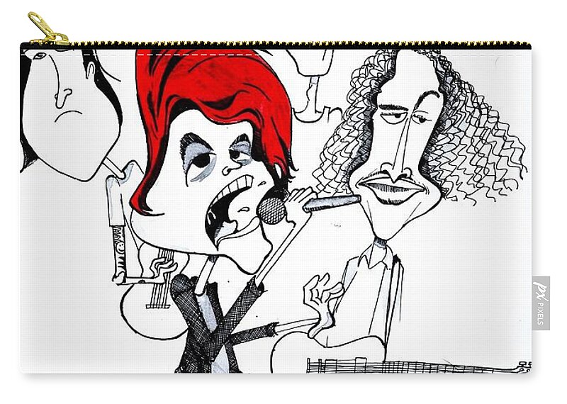 My Chemical Romance Carry-all Pouch featuring the drawing MCR by Michael Hopkins