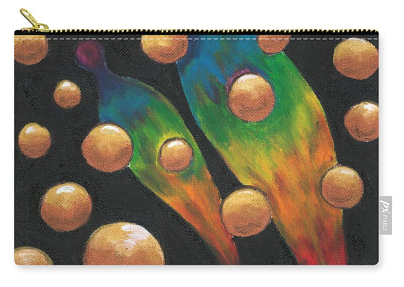 Spiritual Zip Pouch featuring the painting Me and My Spirit Guide by Esoteric Gardens KN