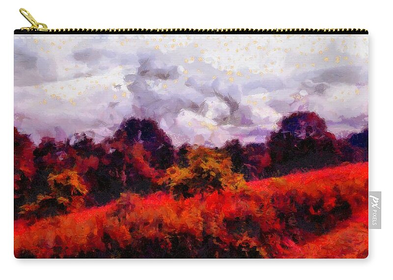 Meadow Carry-all Pouch featuring the mixed media Meadow at Dusk by Christopher Reed