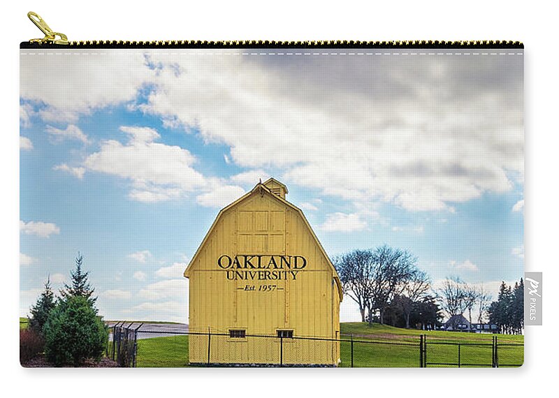 Academia Zip Pouch featuring the photograph Meadow Brook North Barn at Oakland University by Bryan Pollard
