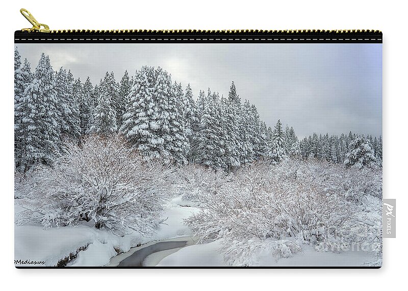 California U.s.a. Zip Pouch featuring the photograph Meadow Creek After The Storm by PROMedias US