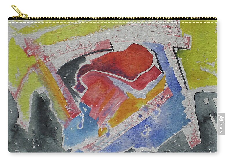  Zip Pouch featuring the painting Meat Wagon by Douglas Jerving