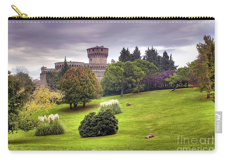 Italy Zip Pouch featuring the photograph Medici Fortress - Volterra - Italy by Paolo Signorini