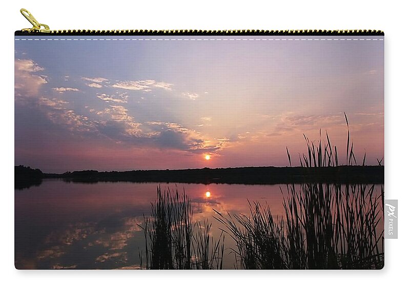 Lake Zip Pouch featuring the photograph Meditation by Mary Walchuck