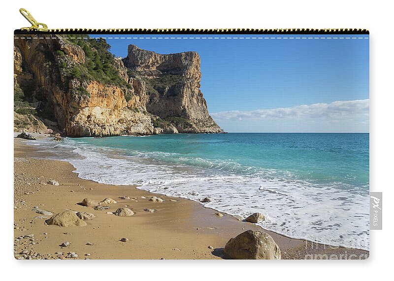 Mediterranean Carry-all Pouch featuring the photograph Mediterranean sunlight on the dream beach by Adriana Mueller