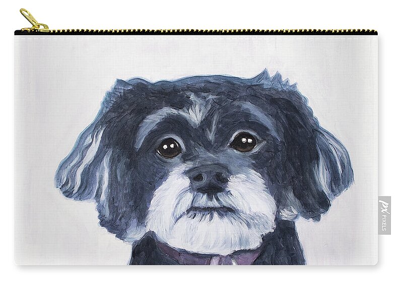 Poodle Carry-all Pouch featuring the painting Megan by Pamela Schwartz