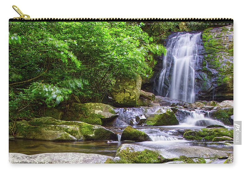 Meigs Falls Zip Pouch featuring the photograph Meigs Falls 8 by Phil Perkins