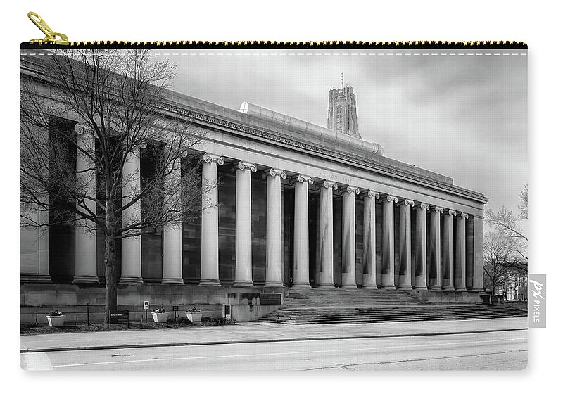 Carnegie Mellon University Zip Pouch featuring the photograph Mellon Institute - Pittsburgh, PA by Susan Rissi Tregoning