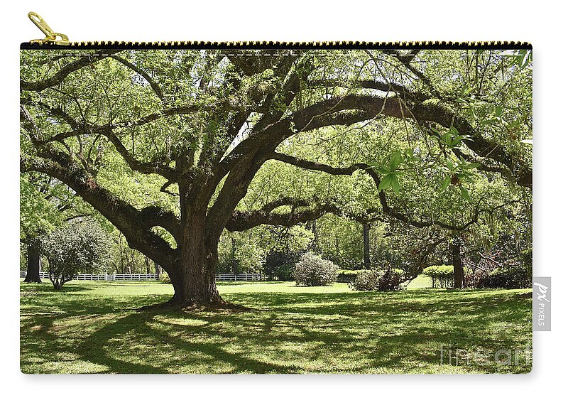 Melrose Zip Pouch featuring the photograph Melrose Estate, Natchez by Ron Long