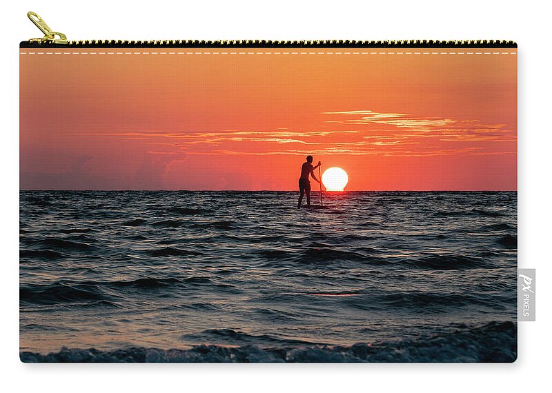 St Pete Beach Zip Pouch featuring the photograph Melting Sun by Todd Tucker