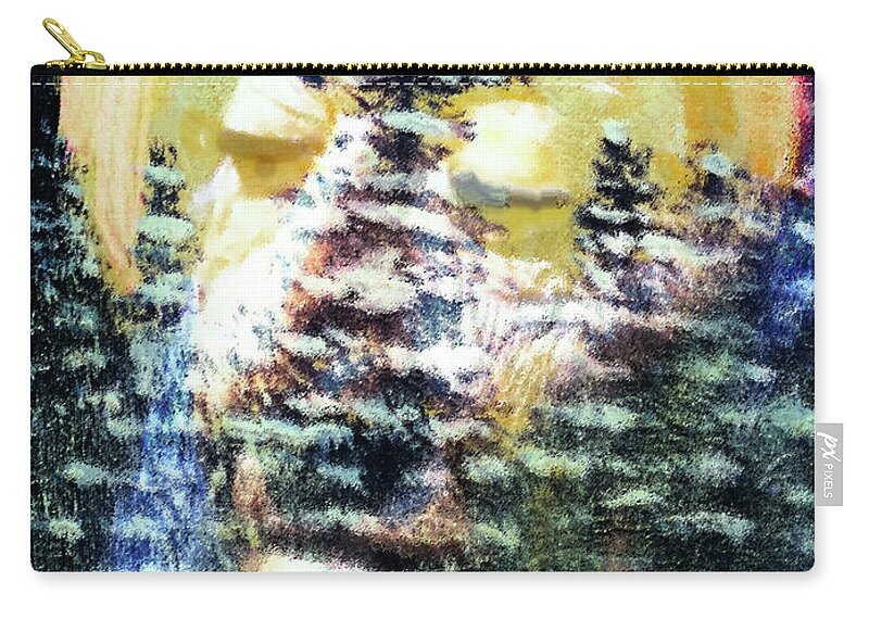 Mount Whitney Memories Zip Pouch featuring the painting Memories of Land as Old as Time by Bonnie Marie