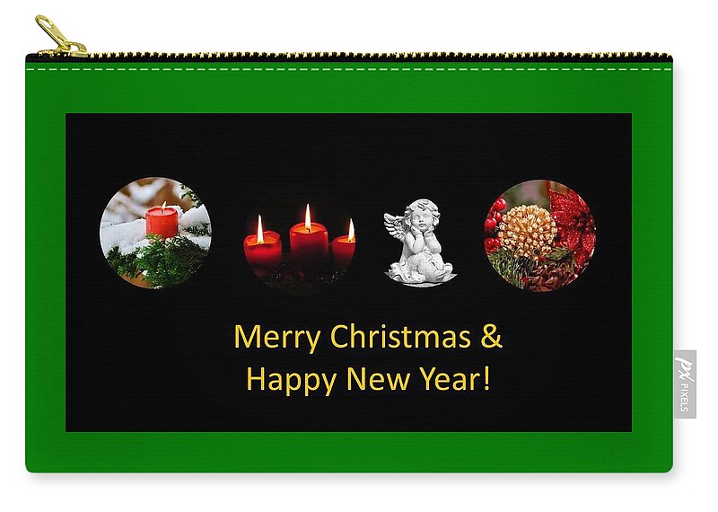 Christmas Carry-all Pouch featuring the photograph Merry Christmas and Happy New Year by Nancy Ayanna Wyatt