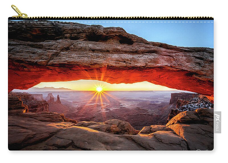 2020 Utah Trip Zip Pouch featuring the photograph Mesa Arch by Gary Johnson