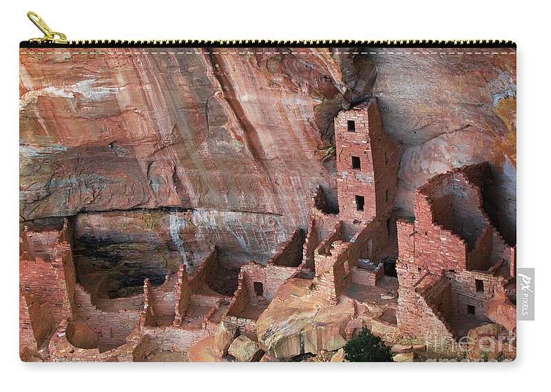 4 Corners Zip Pouch featuring the photograph Mesa Verde by David Little-Smith
