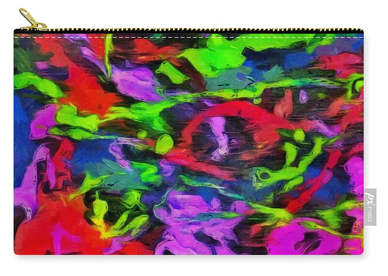 Splatter Zip Pouch featuring the mixed media Messy Paint by Christopher Reed