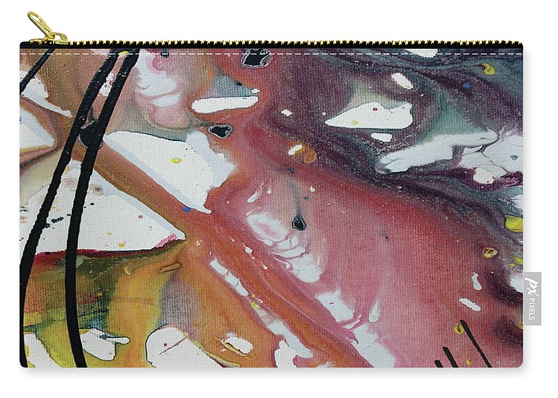  Zip Pouch featuring the painting Meta16 by Jimmy Williams