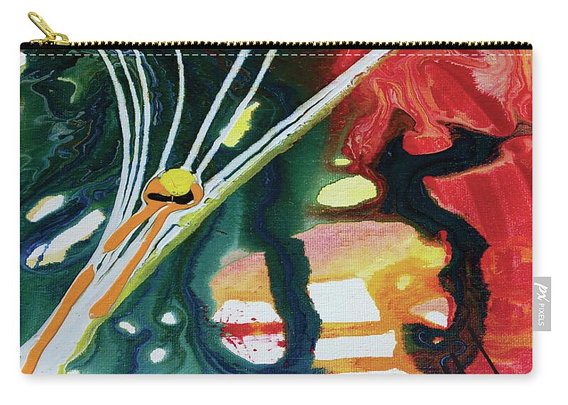  Zip Pouch featuring the painting Meta7 by Jimmy Williams