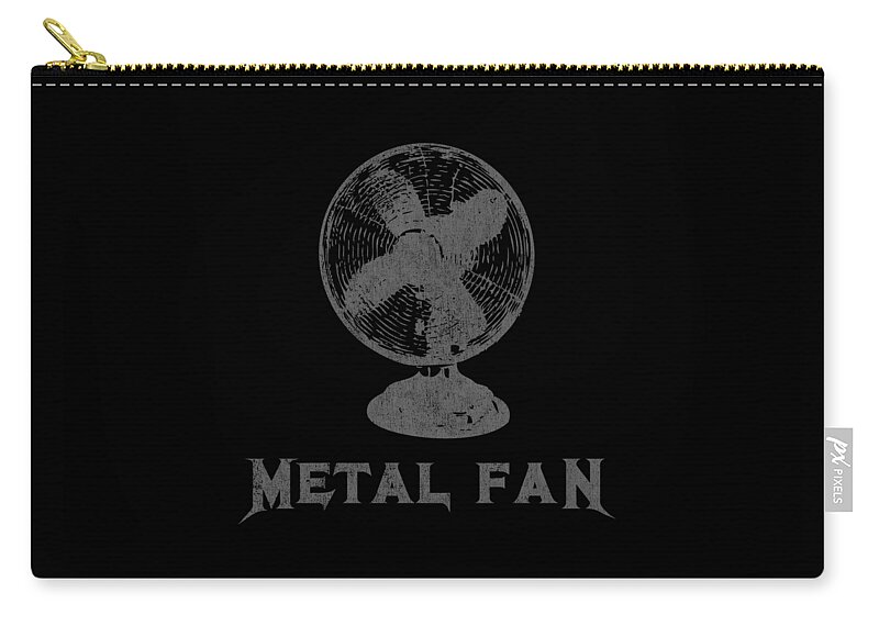 Pun Zip Pouch featuring the digital art Metal Fan Heavy Metal Funny Rock Pun by Flippin Sweet Gear