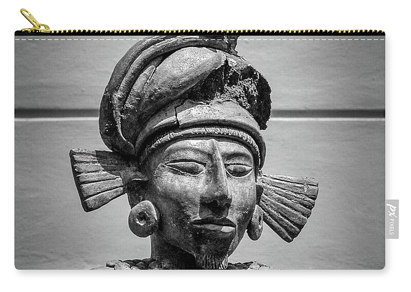 Mexico Carry-all Pouch featuring the photograph Mexican Statue Cancun Mexico by Frank Mari