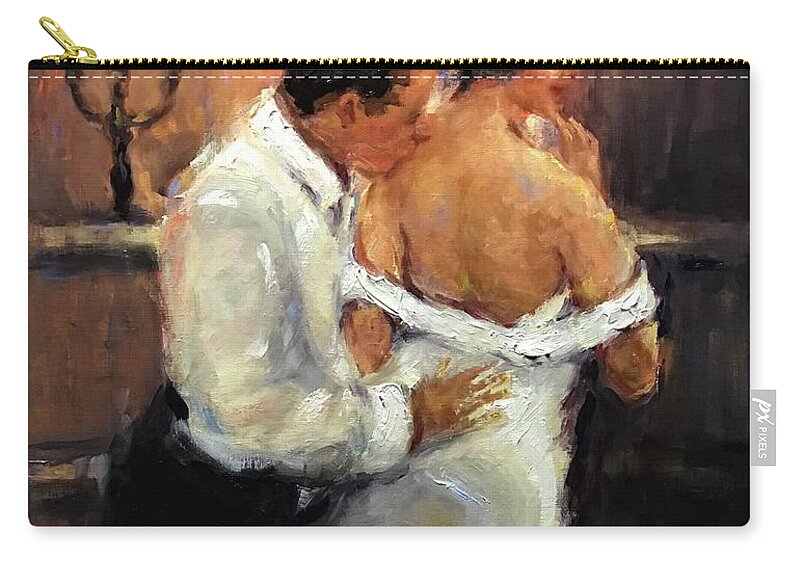  Carry-all Pouch featuring the painting Mi Amore by Ashlee Trcka