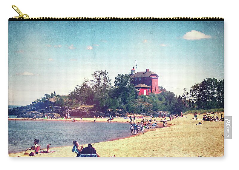 Michigan Beach Carry-all Pouch featuring the photograph Michigan Beach by Phil Perkins