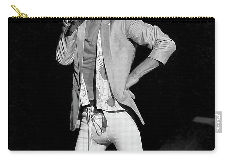 Mick Jagger Zip Pouch featuring the photograph Mick Jagger Live by Jurgen Lorenzen