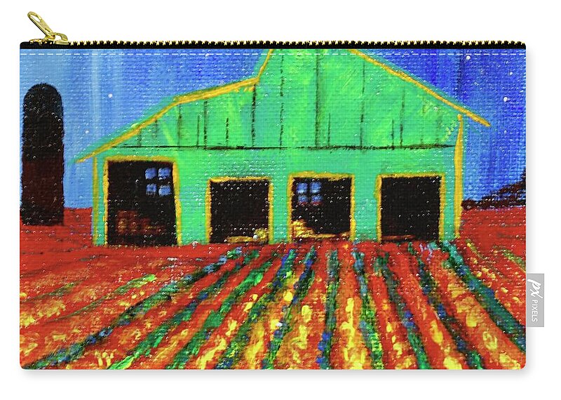 Best Seller Zip Pouch featuring the painting Midnight Color Farm by Dorsey Northrup