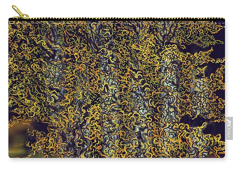 Midnight Zip Pouch featuring the digital art Midnight Contemplation by Angela Weddle
