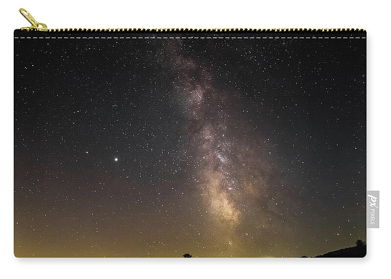 Galaxy Zip Pouch featuring the photograph Milky Way June 2020 - 2 by Amelia Pearn