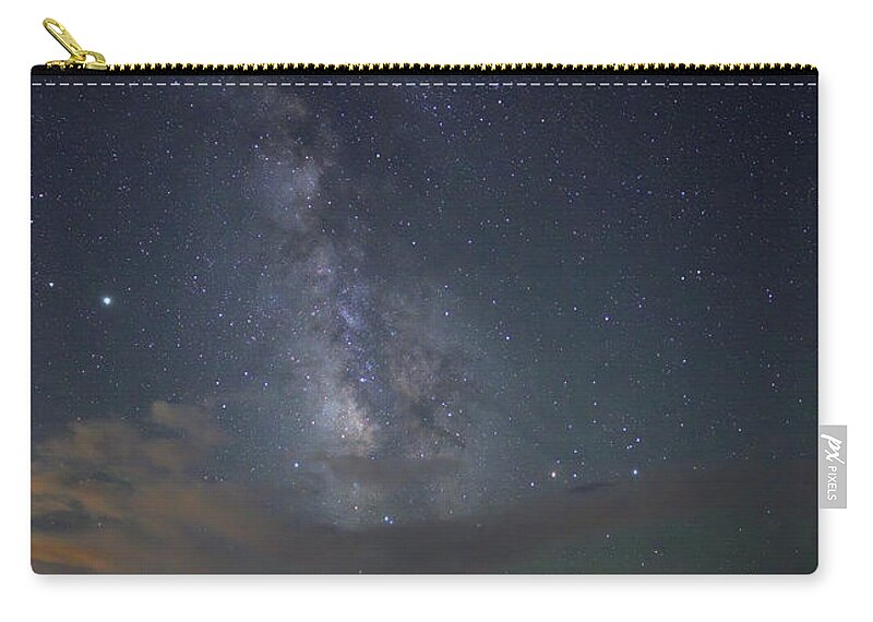 Milky Way Carry-all Pouch featuring the photograph Milky Way Over 11 Mile by Bob Falcone