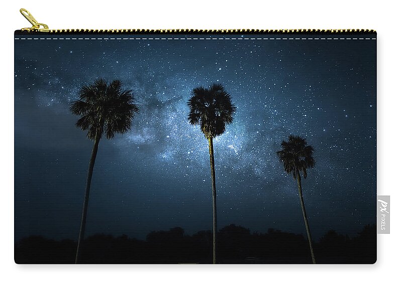 Milky Way Zip Pouch featuring the photograph Milky Way Planet by Mark Andrew Thomas