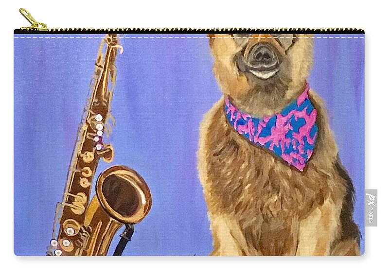  Carry-all Pouch featuring the painting Mimi and me by Bill Manson