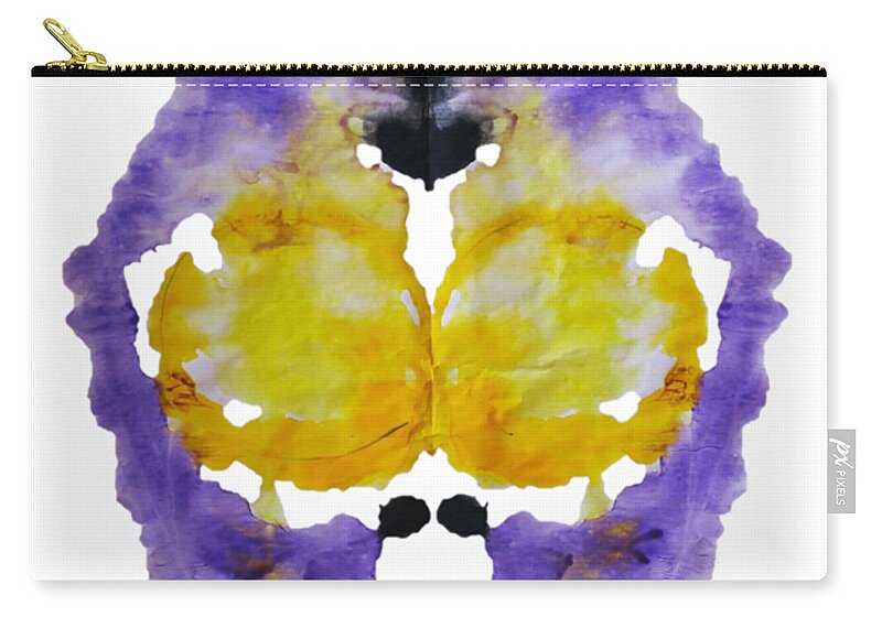 Purple Zip Pouch featuring the painting Mind Blown Being by Stephenie Zagorski
