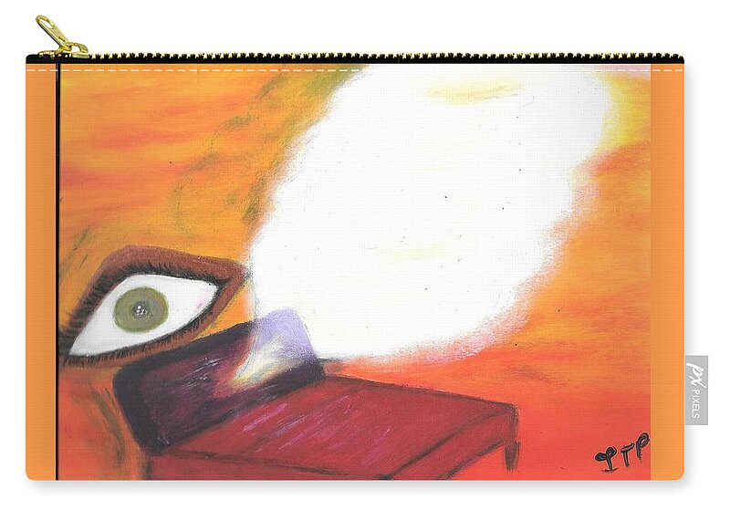 Meditation Zip Pouch featuring the painting Mind's Eye by Esoteric Gardens KN