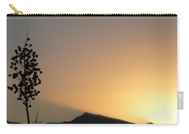 Skyscapes Zip Pouch featuring the photograph Minimalist Tree by Beverly Read
